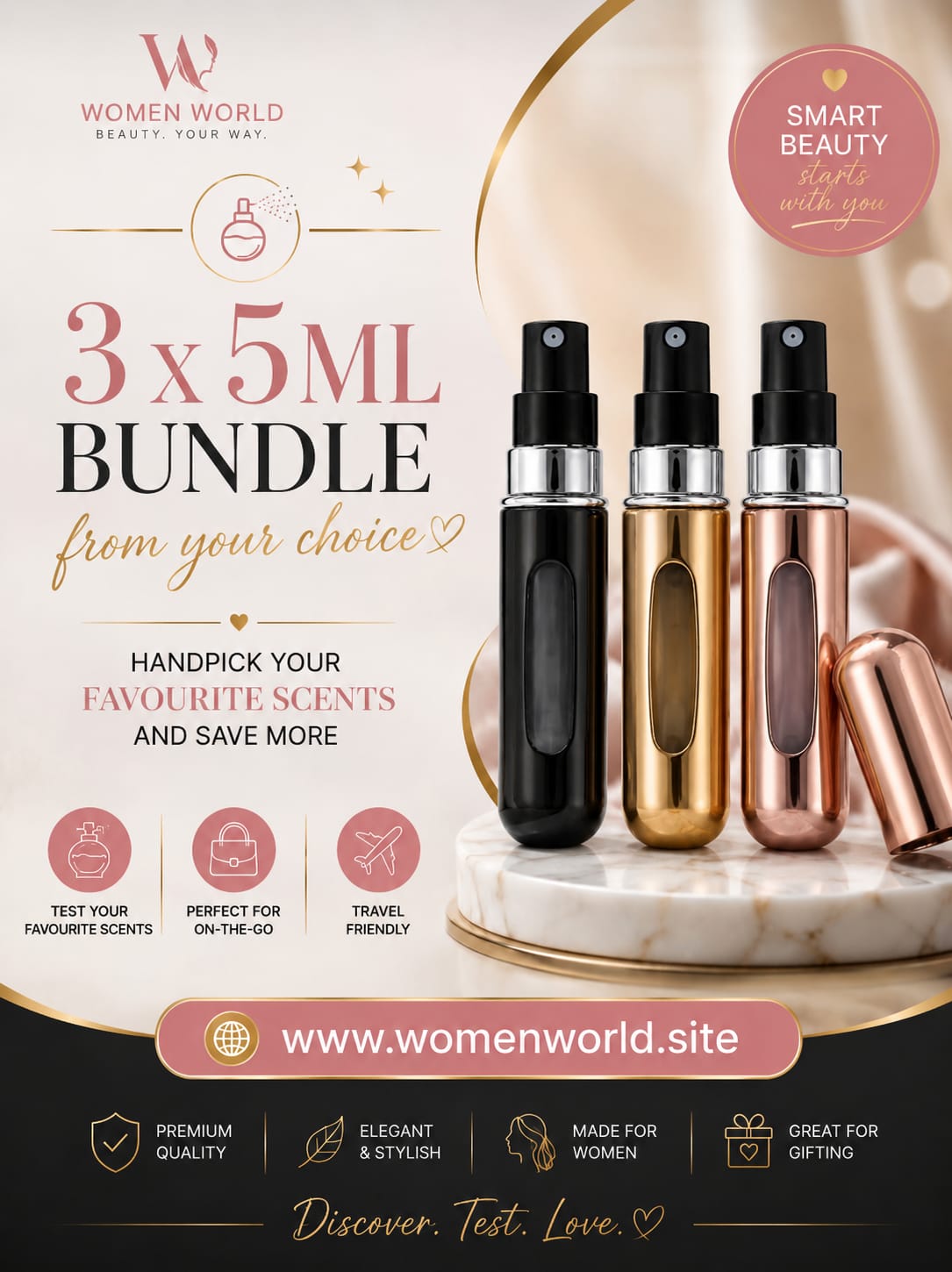 travel size perfume bundle 3*5ml